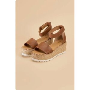 Soda TUCKIN Women Espadrille Wedges Ankle Strap Sandals Size‎ 9